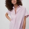French Connection Cele Rhodes Poplin Sleeveless Shirt In Sweet Pink