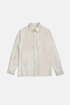 Rhythm Classic Linen Long Sleeve Shirt In Sand