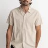 Rhythm Classic Linen Shirt In Sand