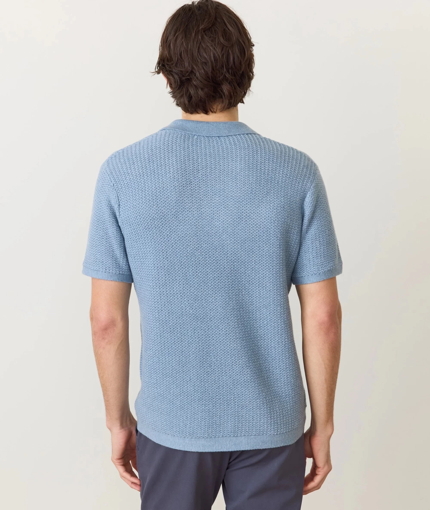 Marine Layer Conrad Sweater Polo In Washed Indigo - Image 3