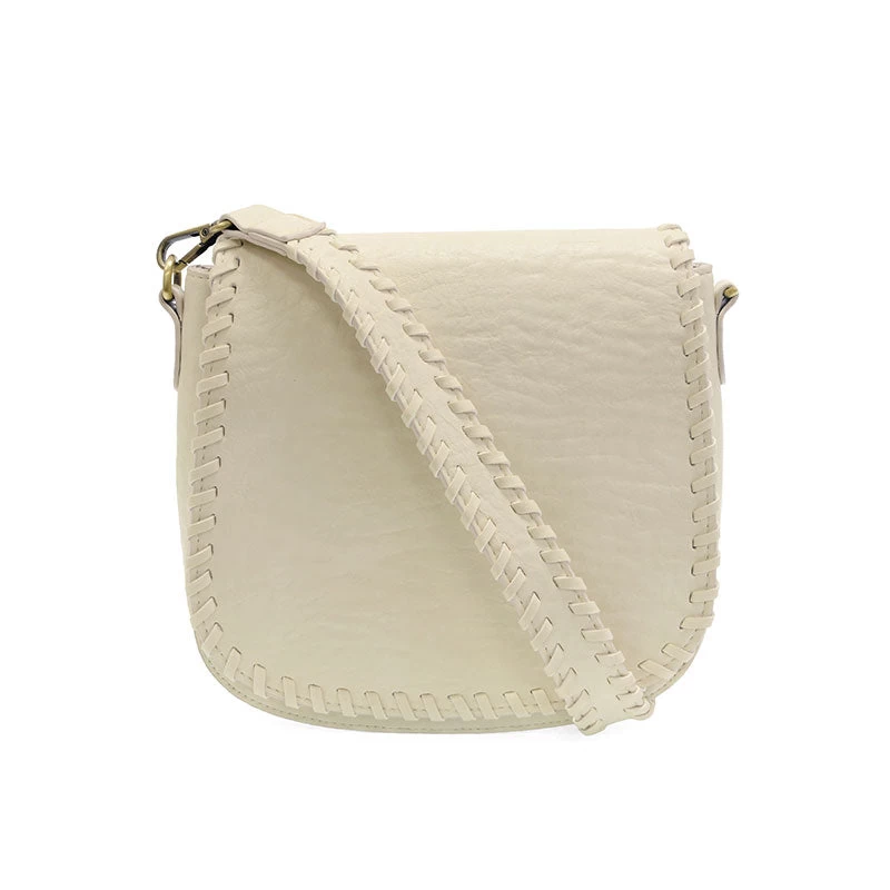 Cream Anne WhipStitch Saddle Crossbody