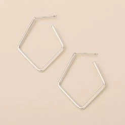 Orion Diamond Hoops In Silver