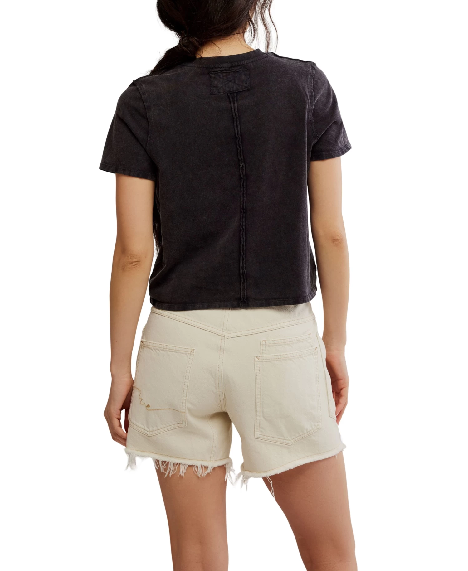 FREE PEOPLE Everyday Tee In Black - Image 3