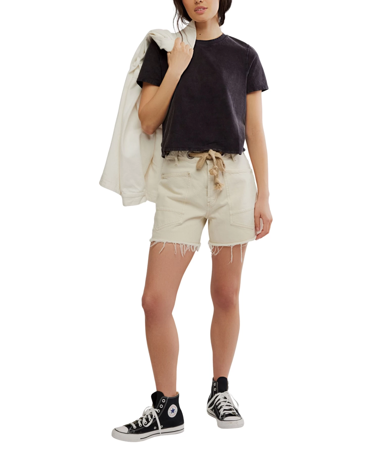 FREE PEOPLE Everyday Tee In Black - Image 5