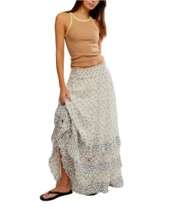 FREE PEOPLE Brynn Printed Maxi Skirt