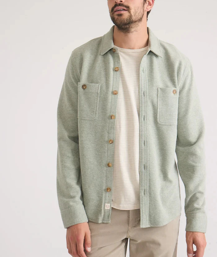 Marine Layer Pacifica Stretch Twill Shirt In Vetiver - Image 3