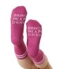 Bring Me A Drink Fuzzy Crew Socks
