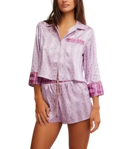FREE PEOPLE Lilac Pillow Talk PJ Set