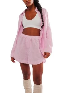 FREE PEOPLE Cloud Nine Boxers In Pink