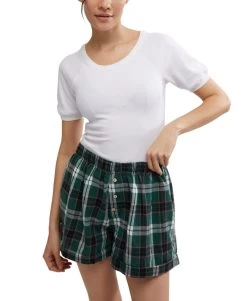 FREE PEOPLE Sunday Morning Boxer In Evergreen