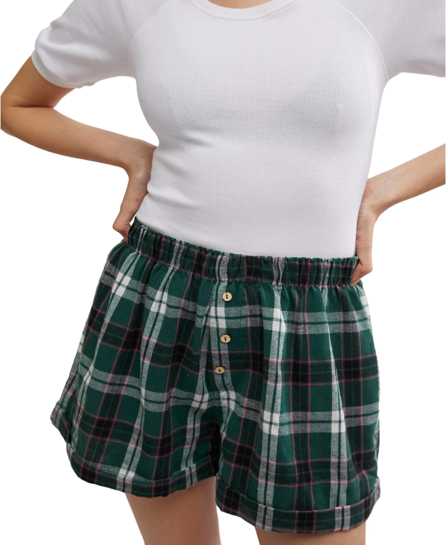 FREE PEOPLE Sunday Morning Boxer In Evergreen - Image 4