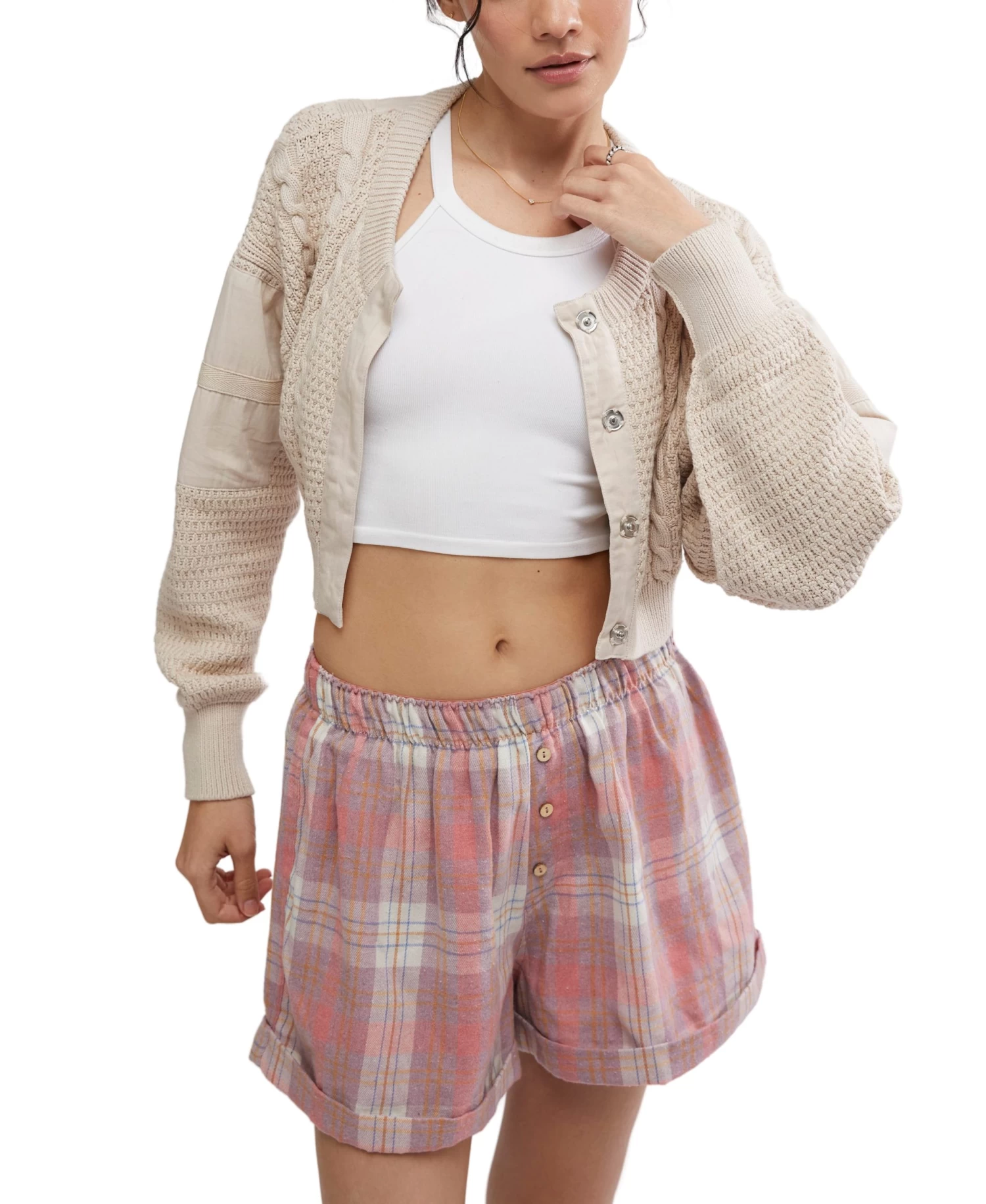 FREE PEOPLE Sunday Morning Boxer In Peachy Pink