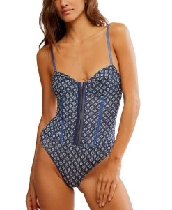 FREE PEOPLE Printed Night Rhythm Bodysuit