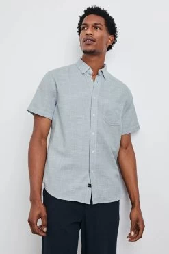 RAILS Fairfax Relaxed Fit Shirt In Tidal Etch