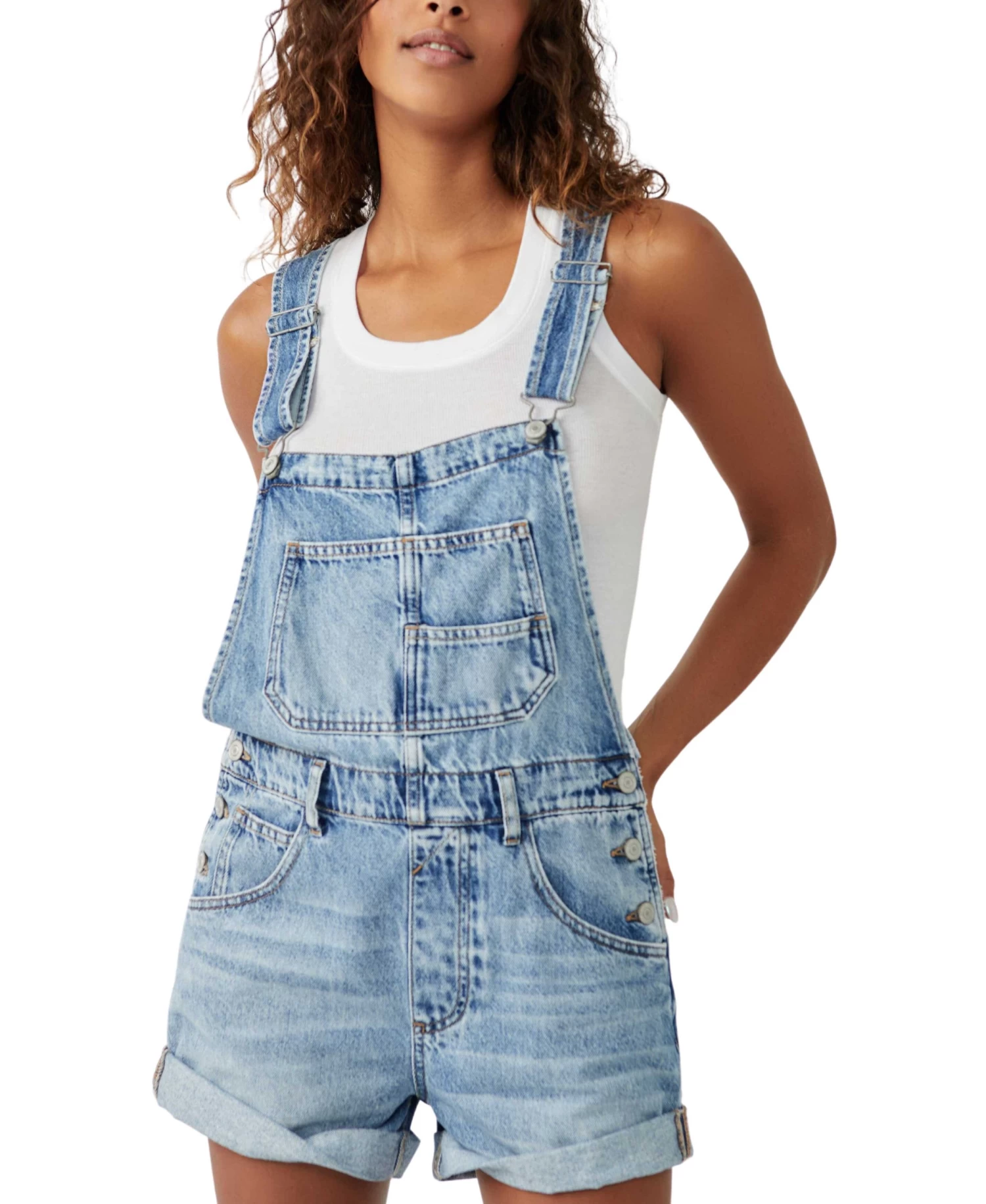 FREE PEOPLE Follow Your Heart Ziggy Shortalls