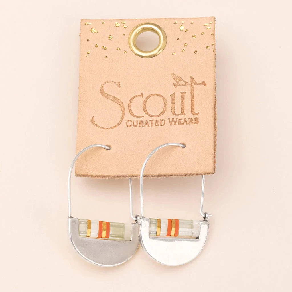 Miyuki Crescent Hoops In Mist Silver - Image 2