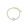 Pave Four Leaf Clover CZ Bracelet