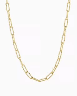 Gold Crew Link Necklace