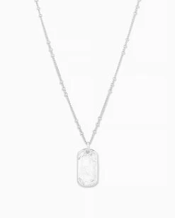 Griffin Dog Tag Necklace In Silver