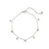 Heart Water Resistant Anklet In Silver