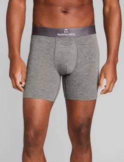 Second Skin 6" Boxer Brief In Heather Grey