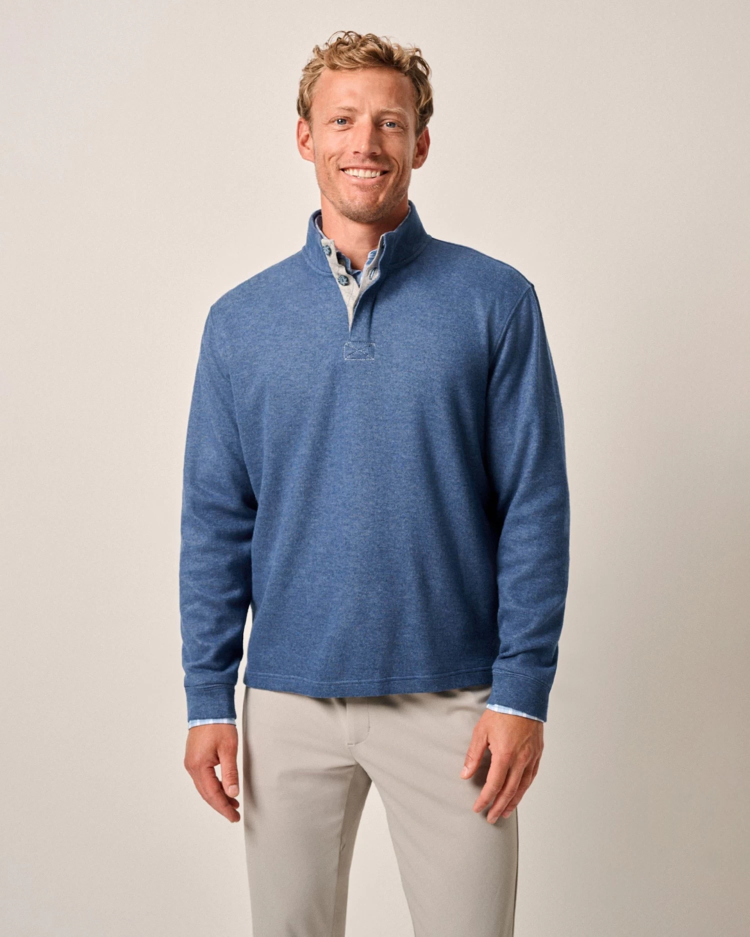 Banyan Henley Pullover In Ocean