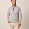 Sully 1/4 Zip Pullover In Light Gray