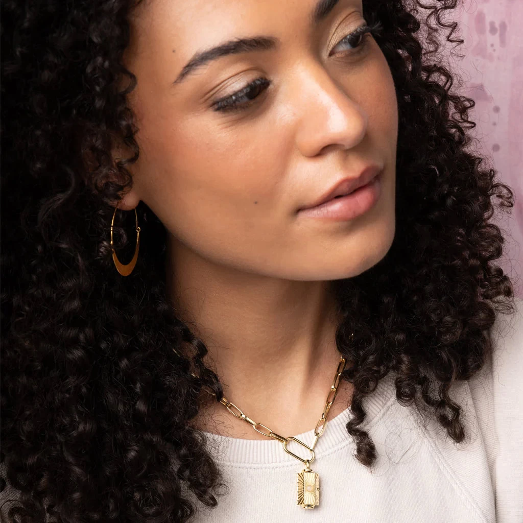 Positive Energy Stella Necklace In Pyrite Gold - Image 2