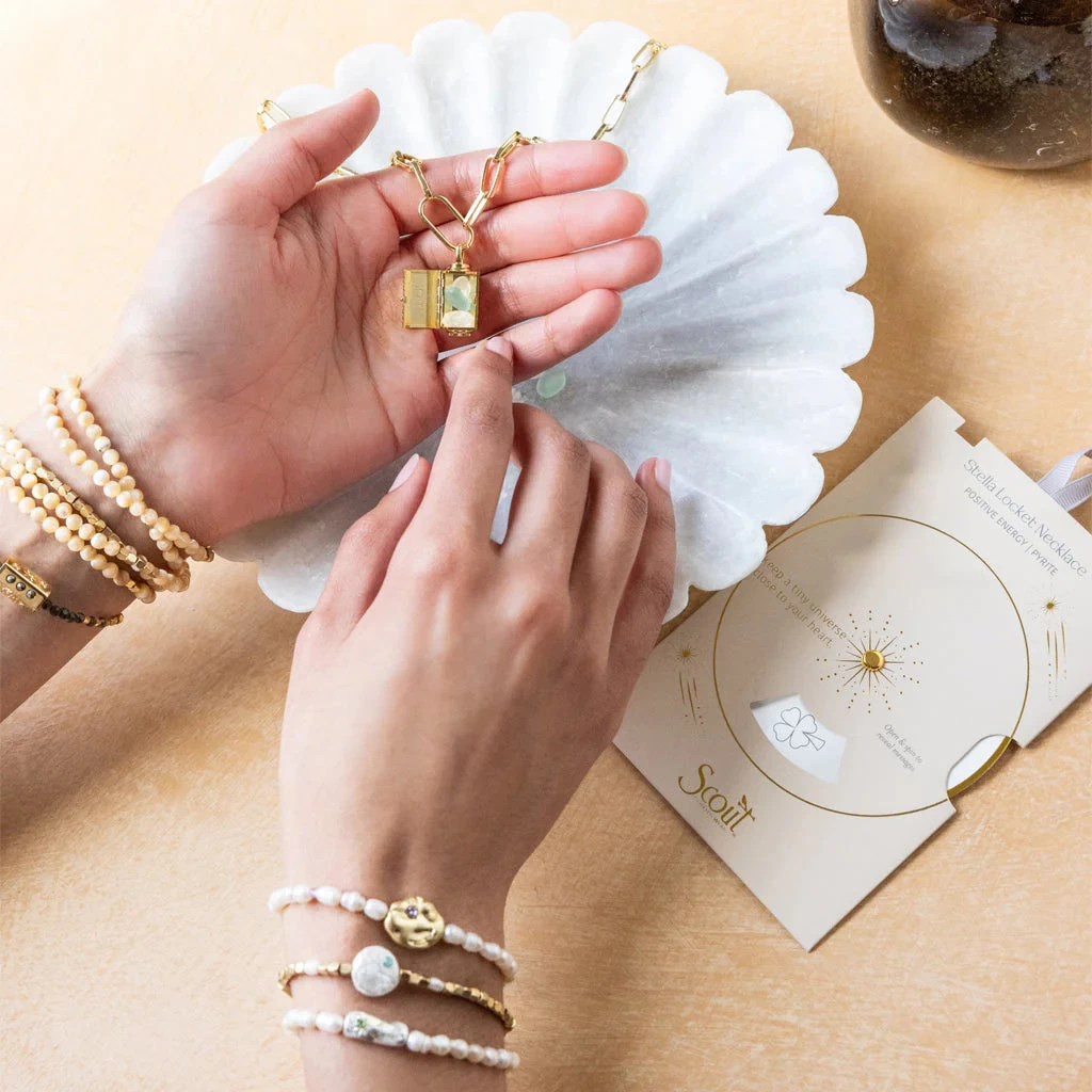 Positive Energy Stella Necklace In Pyrite Gold - Image 3