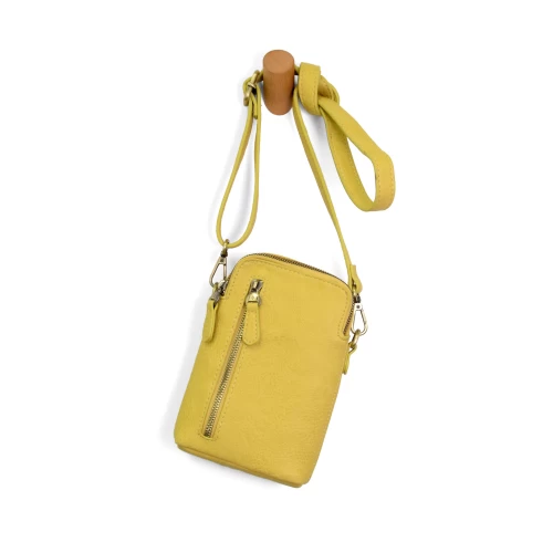 Jolene Crossbody Phone Bag In Yellow - Image 3