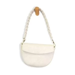 Luna Crescent Crossbody In White