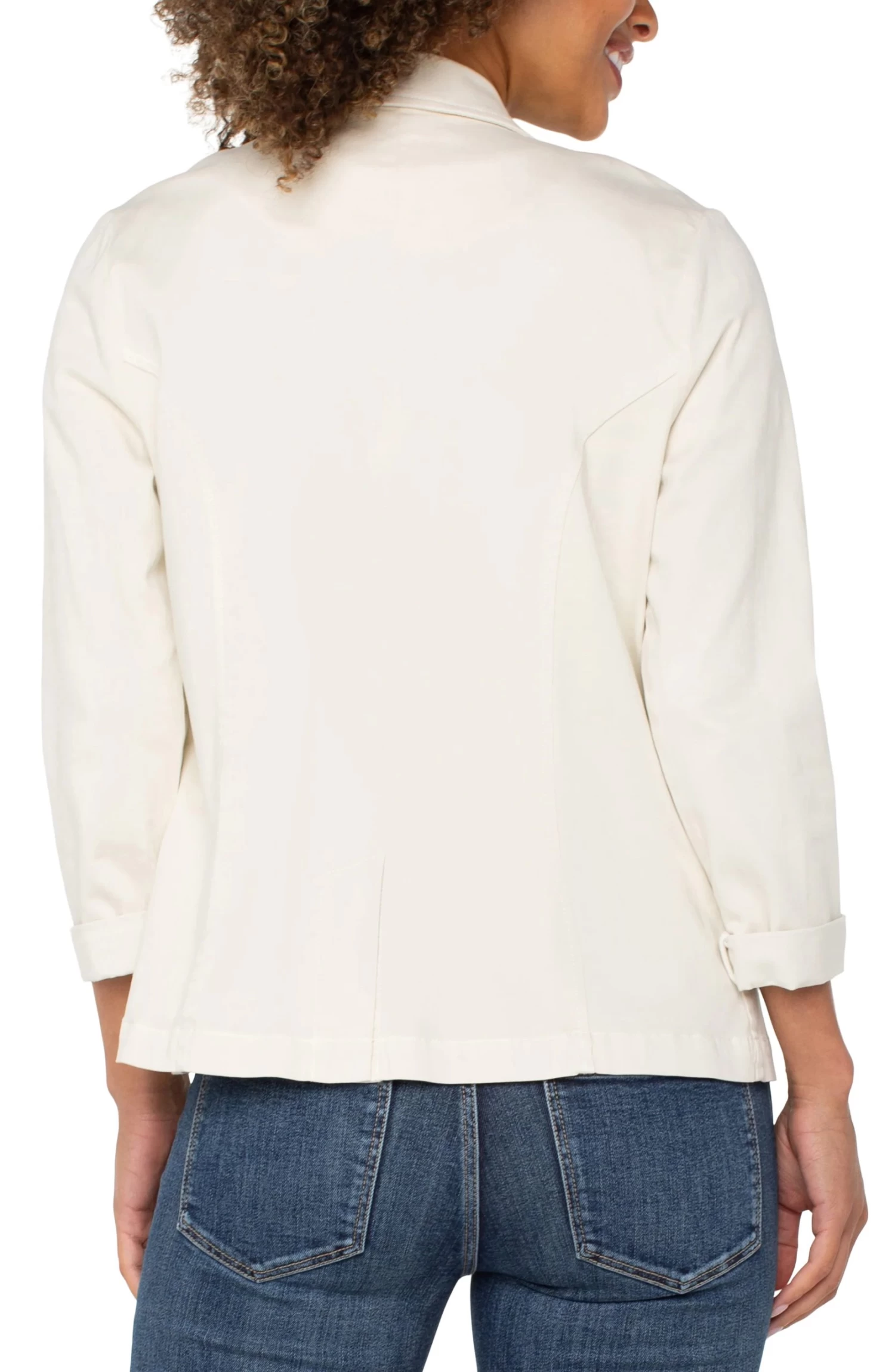 Fitted Blazer In Bone - Image 3