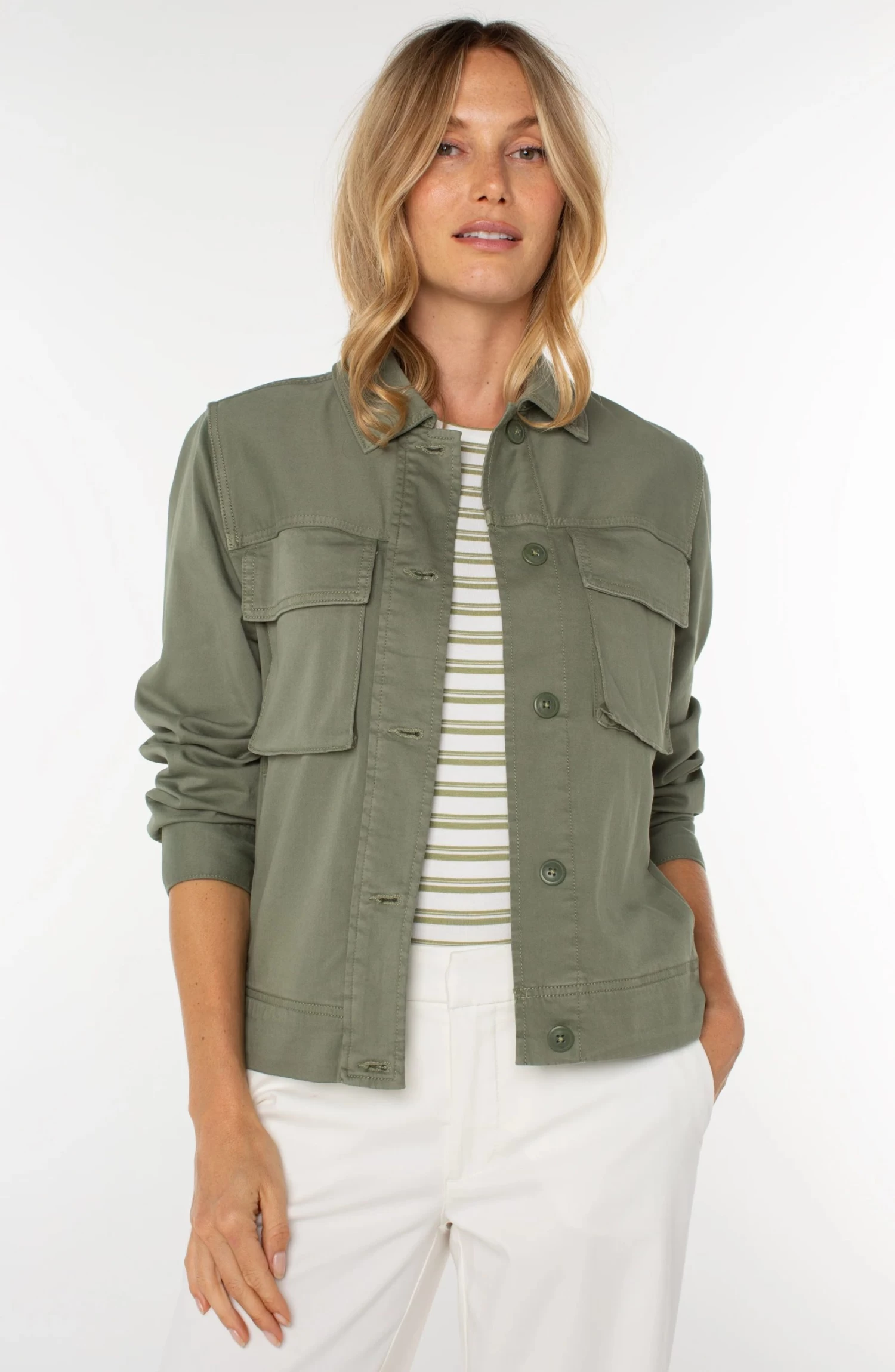 Button Front Cargo Jacket - Image 2