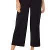Black Wide Leg Crop Trouser
