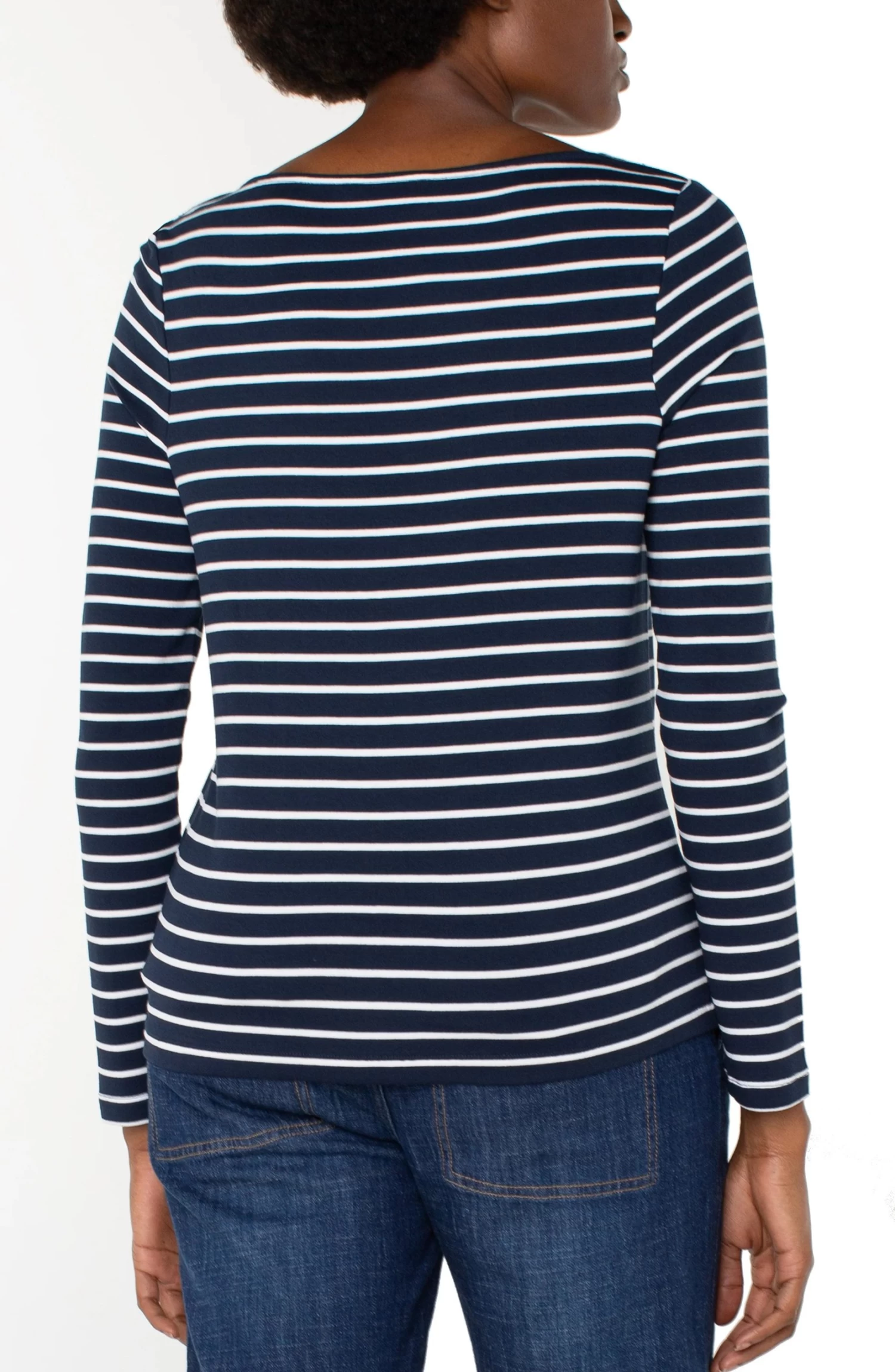 Long Sleeve Boatneck Knit Top - Image 3