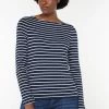 Long Sleeve Boatneck Knit Top