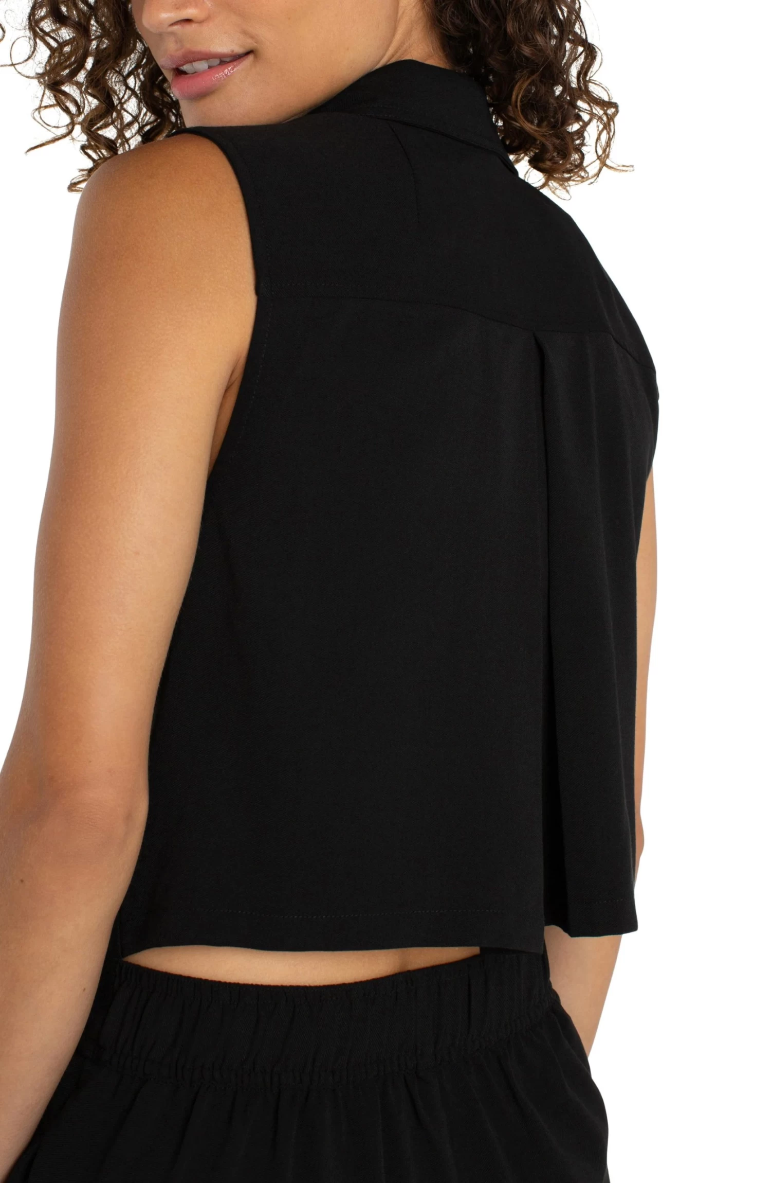 Black Sleeveless Wide Leg Jumpsuit - Image 5