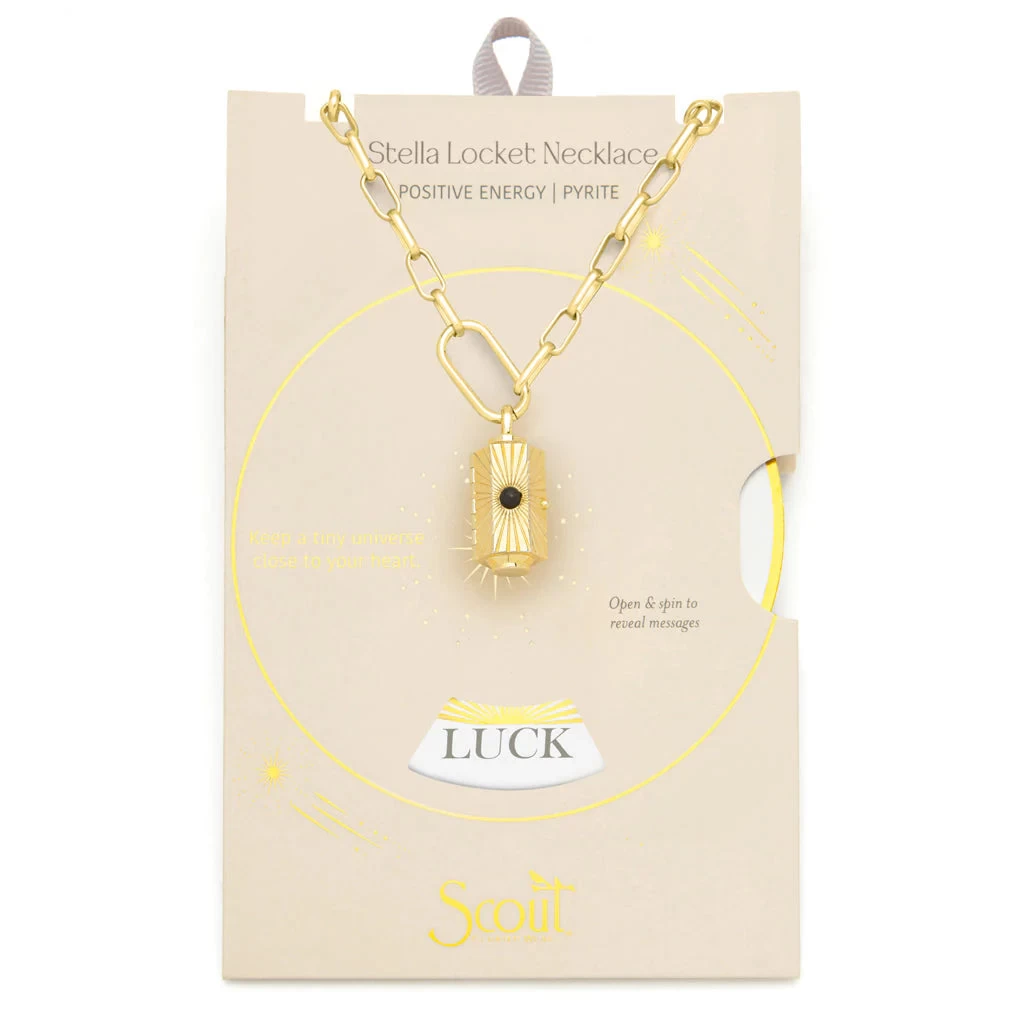 Positive Energy Stella Necklace In Pyrite Gold