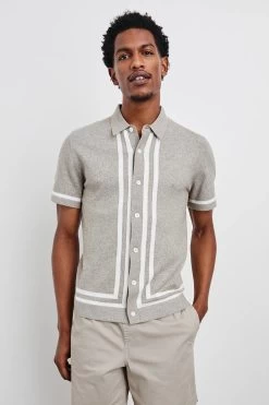 RAILS Leo Shirt In Oat Grey Melange