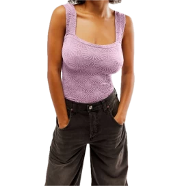 FREE PEOPLE Love Letter Cami In Pink Tulle