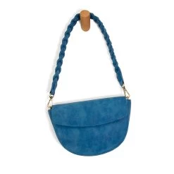 Luna Crescent Crossbody In Cobalt