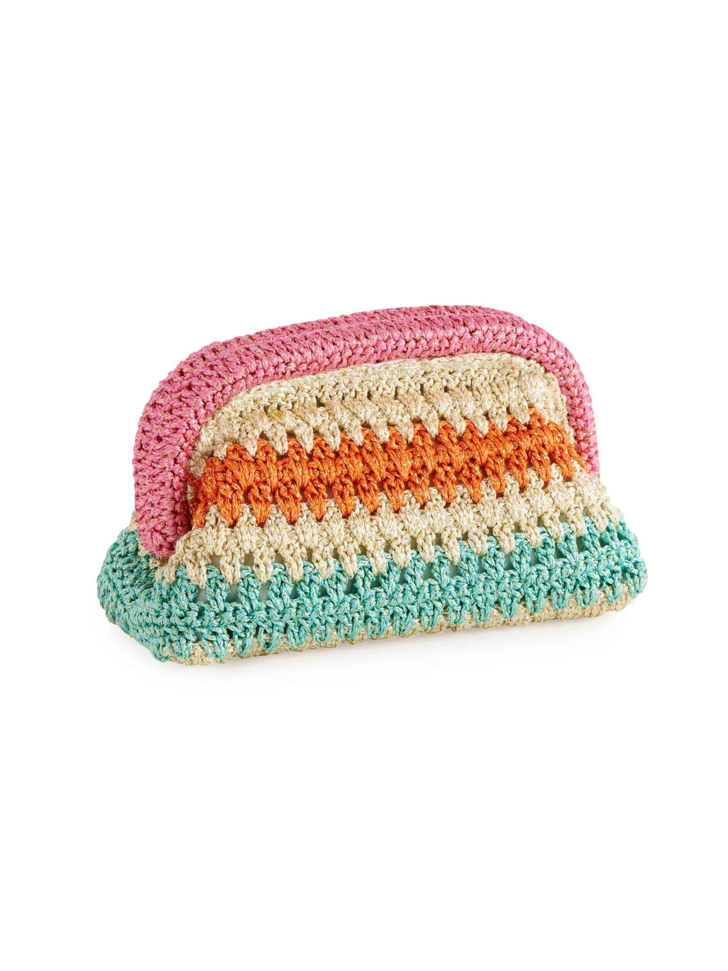 Luna Crochet Clutch In Multi