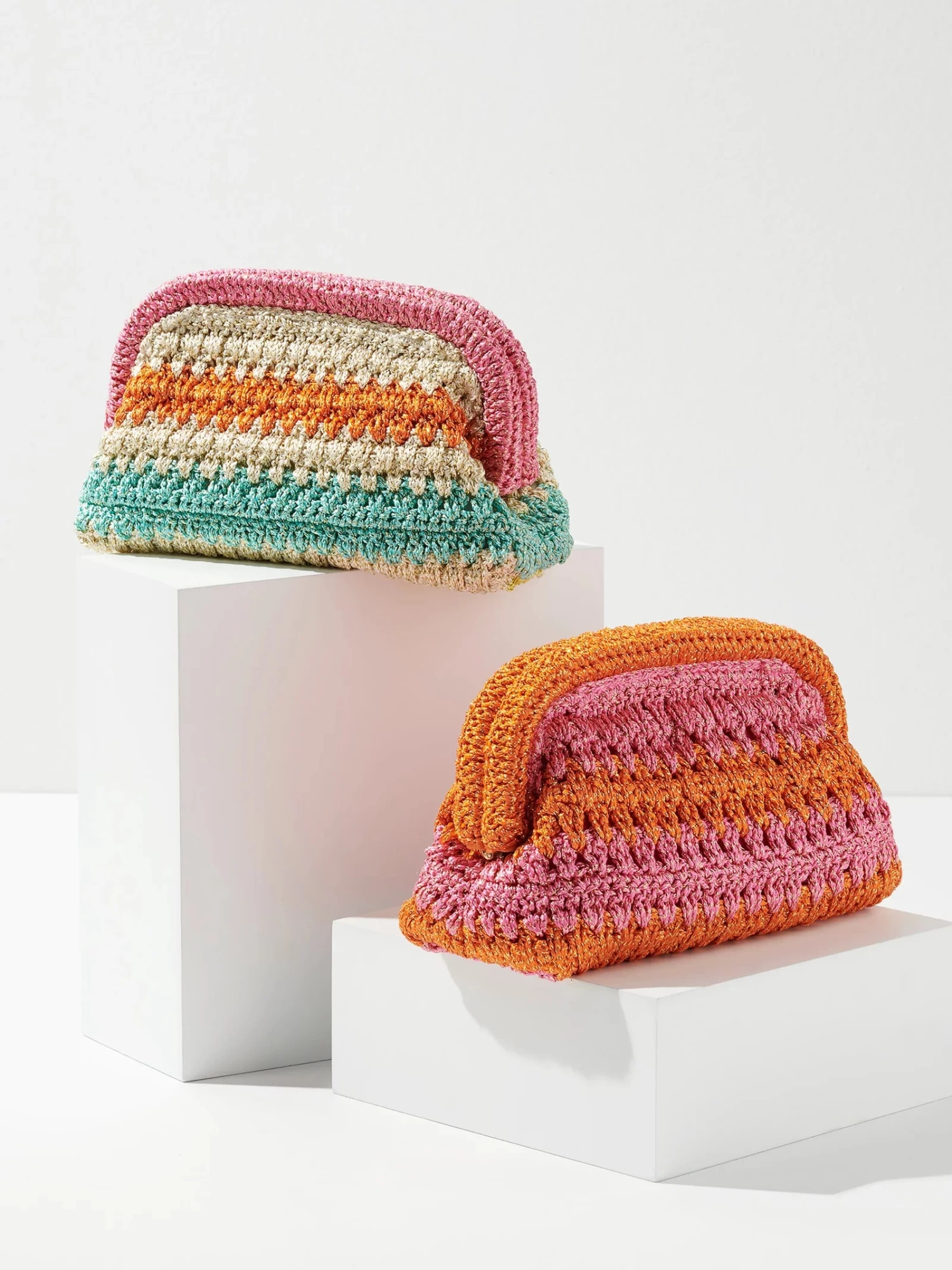 Luna Crochet Clutch In Multi - Image 2