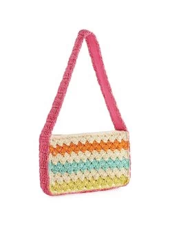 Luna Crochet Shoulder Bag In Multi