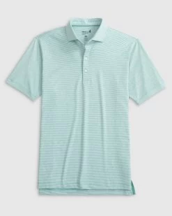 Lyndonn Stripe Polo In Green Grass