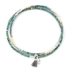 Trio Bracelet In Turquoise & Silver