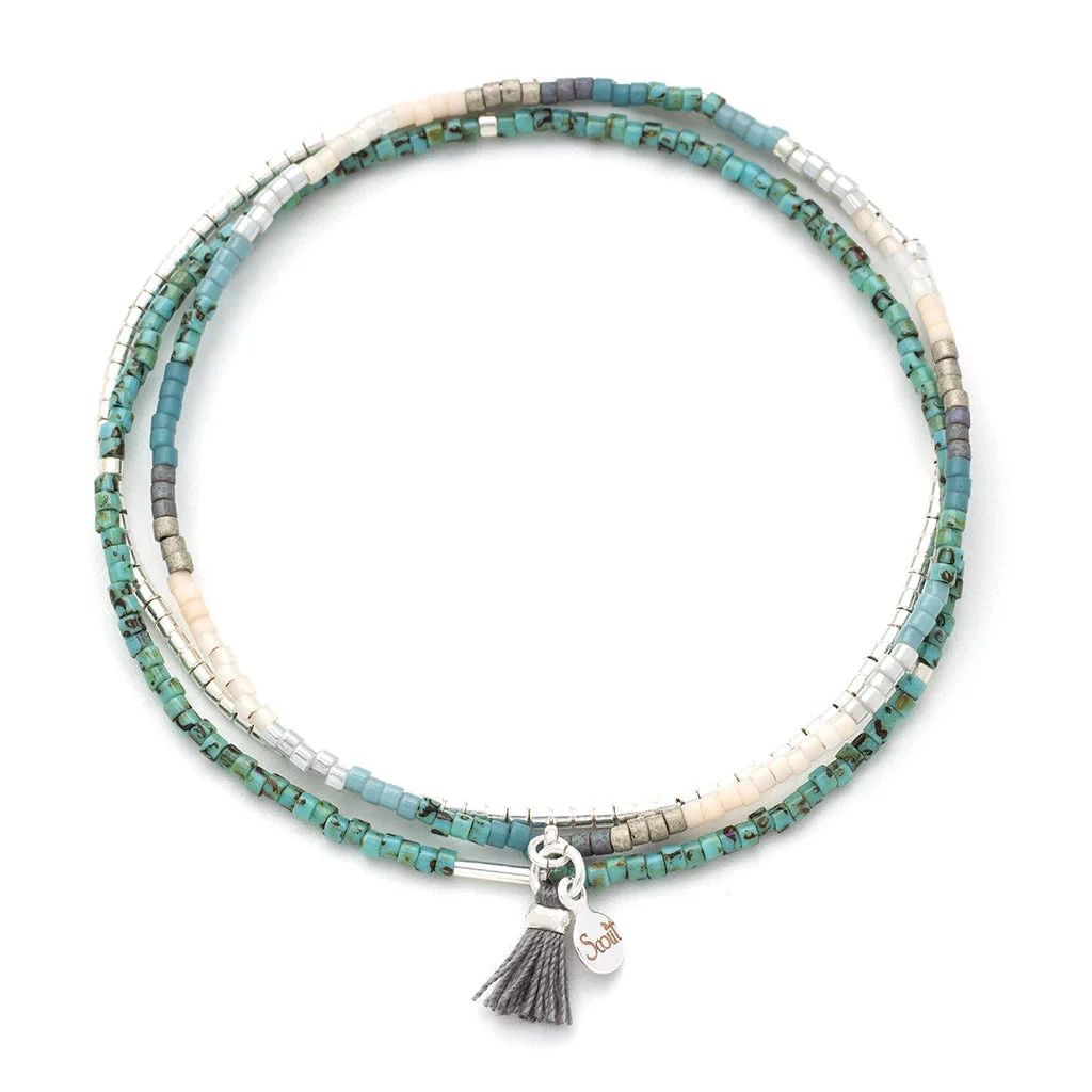 Trio Bracelet In Turquoise & Silver