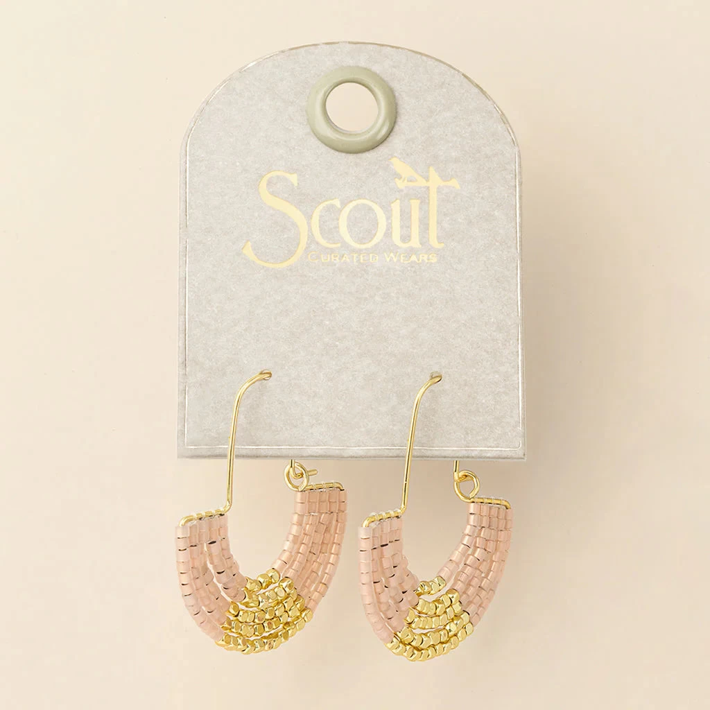 U Hoop Earring- Blush - Image 3