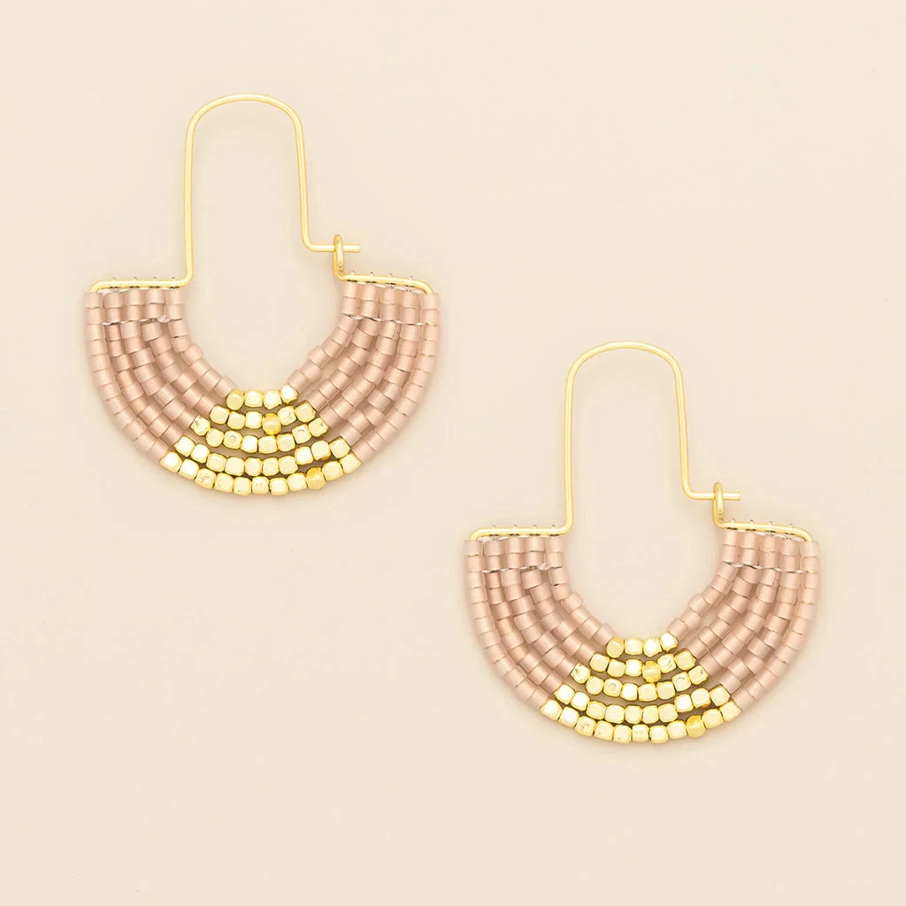 U Hoop Earring- Blush