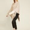 Terri Triangle Poncho In Beige